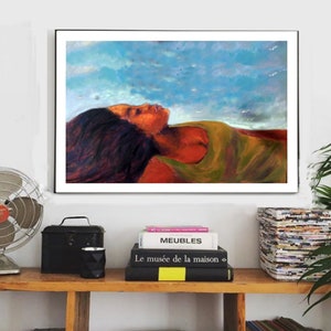 Dream Away African American Art,Black Art, home decor, wall art, living room wall art, art prints, Ethnic Art, natural hair art image 4