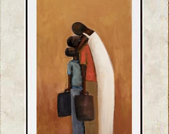 African American Family Art Print: &quot;Going Away&quot; Home Decor