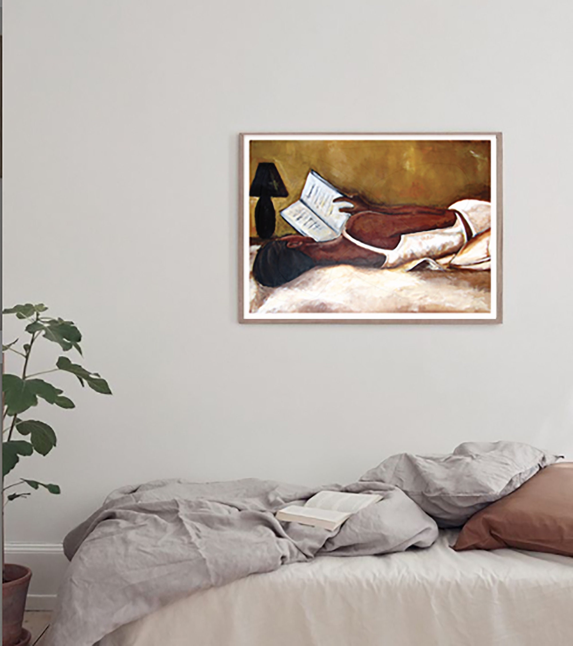 Stampa artistica di una donna nera / Arte libraria afroamericana / Stampa di una ragazza nera che legge / Decorazione murale per amanti dei libri / Arte stampabile libresca - Italia