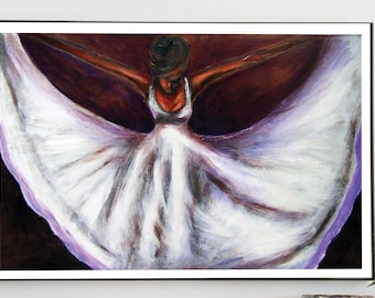 I Rise| African American art| black art prints| home decor|wall art|black art|art prints|bedroom art| black woman wall print, dancer print