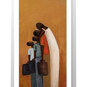 Going Away(3 sons)- African American art, black art prints, black family art, wall art, art prints, family art print, art for mom