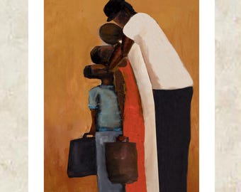 African American Family Art Print: Black Art Series