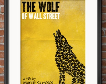 The Wolf of Wall Street Minimalist Movie Poster 5 Digital Files, 16x20, 12x16, 11x14, 8x10, 5x7 Poster DOWNLOAD
