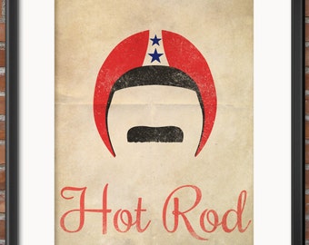 Hot Rod Minimalist Movie Poster with Quote 5 Printable Files, 16x20, 12x16, 11x14, 8x10, 5x7 Retro Poster Digital DOWNLOAD
