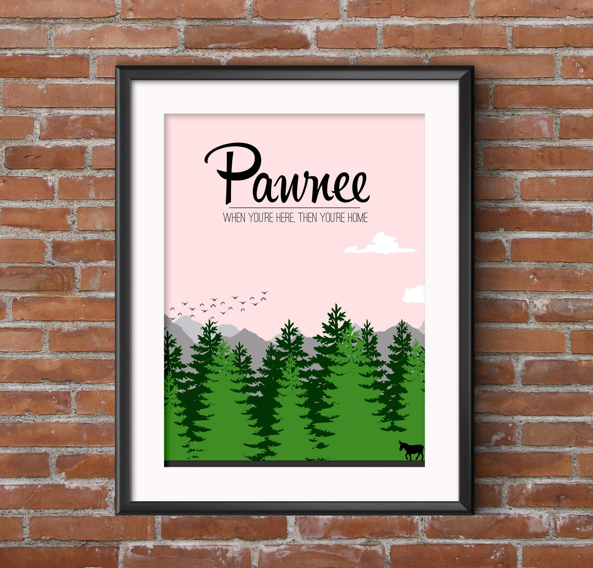 Pawnee - Parks and Rec Minimalist Poster 5 Digital Files, 16x20, 12x16, 11x14, 8x10, 5x7 Retro Poster Digital Print DOWNLOAD