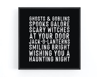 Halloween Print, Halloween Decor, Halloween Wall Art, Halloween Home Decor - Digital Download
