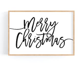 Christmas Print, Christmas Decor, Christmas Wall Art, Merry Christmas, Christmas Home Decor, Holiday Print - Digital Download