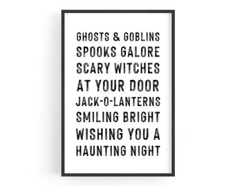 Halloween Print, Halloween Decor, Halloween Wall Art, Halloween Home Decor - Digital Download