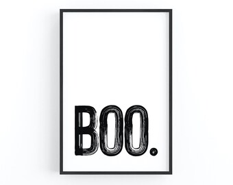 Halloween Print, Halloween Decor, Halloween Wall Art, Boo., Halloween Home Decor - Digital Download