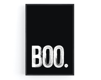 Halloween Print, Halloween Decor, Halloween Wall Art, Boo., Halloween Home Decor - Digital Download