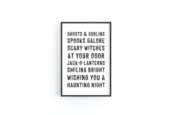 Halloween Print, Halloween Decor, Halloween Wall Art, Halloween Home Decor - Digital Download