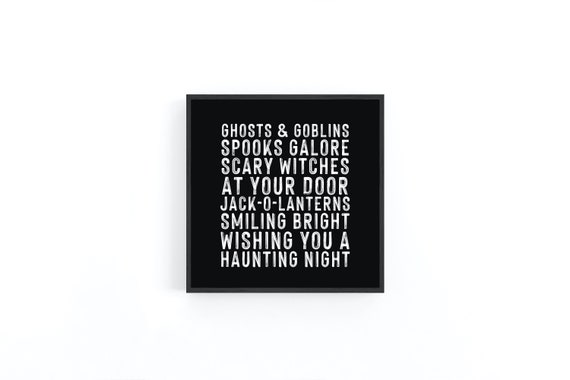 Halloween Print, Halloween Decor, Halloween Wall Art, Halloween Home Decor - Digital Download