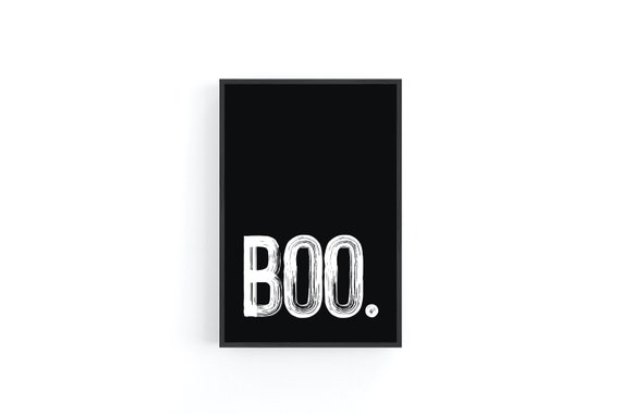 Halloween Print, Halloween Decor, Halloween Wall Art, Boo., Halloween Home Decor - Digital Download