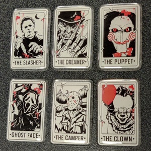Horror tarot custom x-ray markers with initials