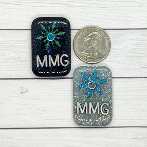 Sparkling Snowflake custom lead letter glitter xray markers with initials