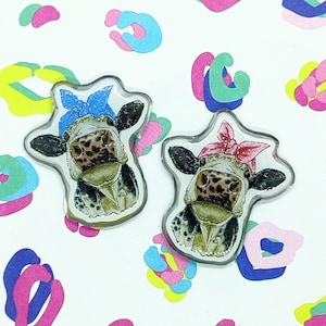 Bandana Betsy Cow lead letter x-ray markers with initials