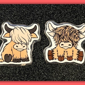 Highland cow custom X-ray markers with initials