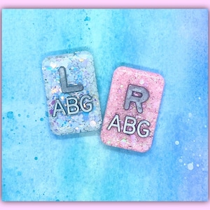 Pastel Beauties custom lead x-ray markers with initials