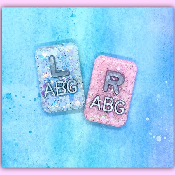 Pastel Beauties custom lead x-ray markers with initials