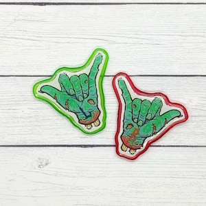 Zombie Hang Ten lead letter x-ray markers with initials