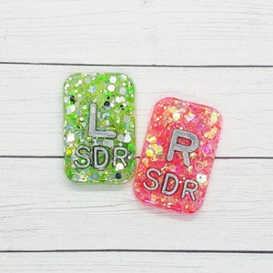 Cherry Limeade lead letter x-ray markers with initials