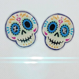Heart sugar skull x-ray markers with initials marked