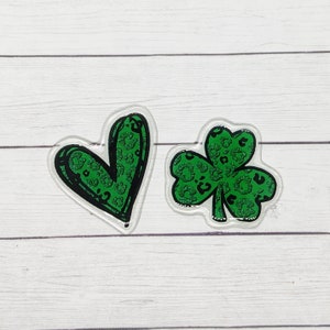 St. Patty&#39;s cheetah custom lead letter x-ray markers with initials