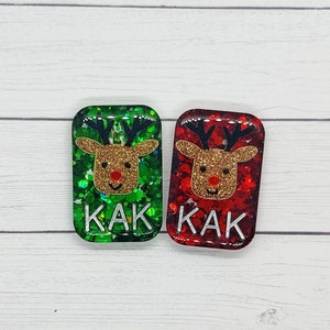 Christmas Reindeer custom lead letter x-ray markers with initials