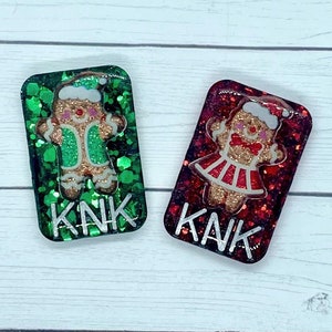 Gingerbread couple custom Christmas lead letter X-ray markers with initials