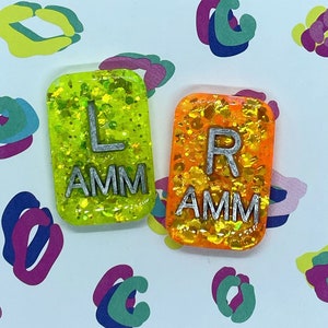 Electric Neon custom lead letter X-ray markers with initials