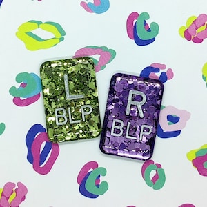 Olive Juice lead letter x-ray markers with initials