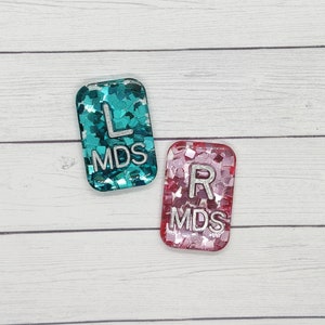 Disco Nights custom lead letter x-ray markers with initials