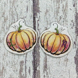 Halloween Punkin custom lead letter Xray markers with initials