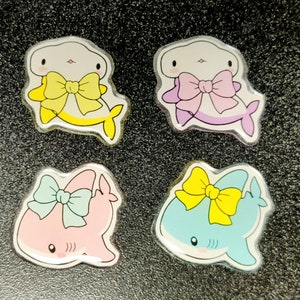 Kawaii bow shark custom x-ray markers with initials