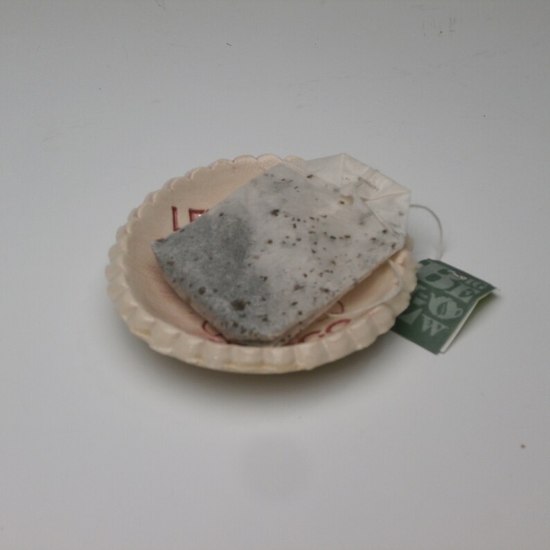 Ring Dish, Spoon Rest, Tea Bag Holder, Pill Dish, Let That Shit Go, Buddha, Ready to Ship, Free Shipping in USA Handmade, Ceramic, Blue image 6