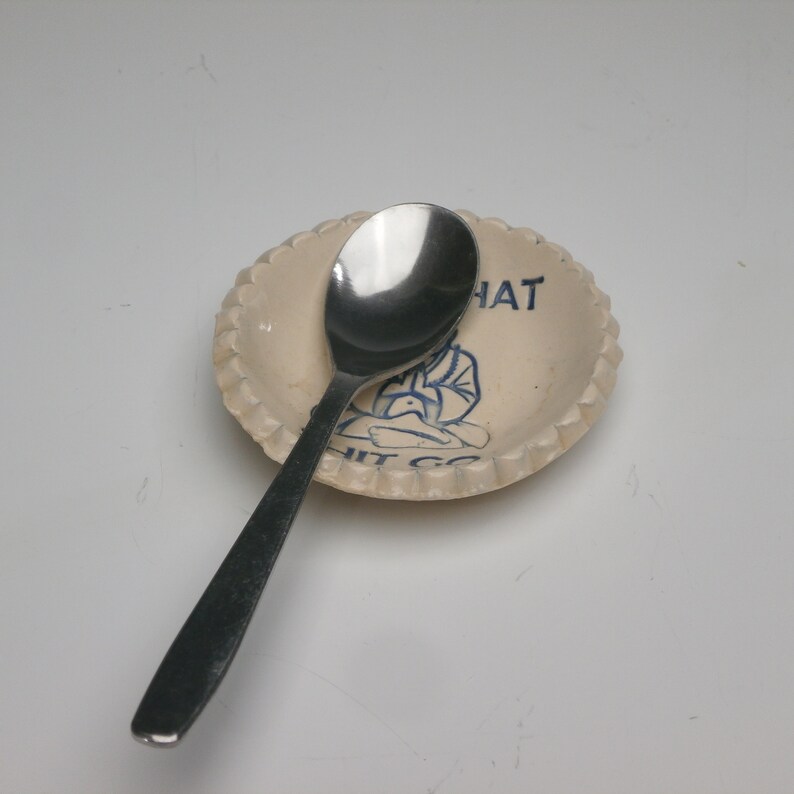 Ring Dish, Spoon Rest, Tea Bag Holder, Pill Dish, Let That Shit Go, Buddha, Ready to Ship, Free Shipping in USA Handmade, Ceramic, Blue image 5