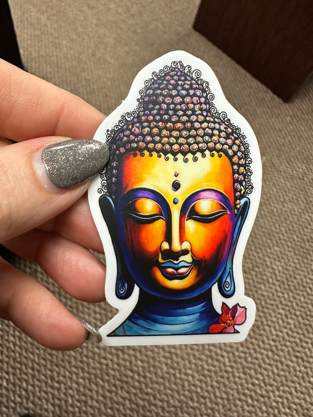 Budhar Sticker Beautiful Colorful Buddha Waterproof 3