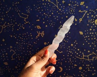 Twisted Selenite Wand