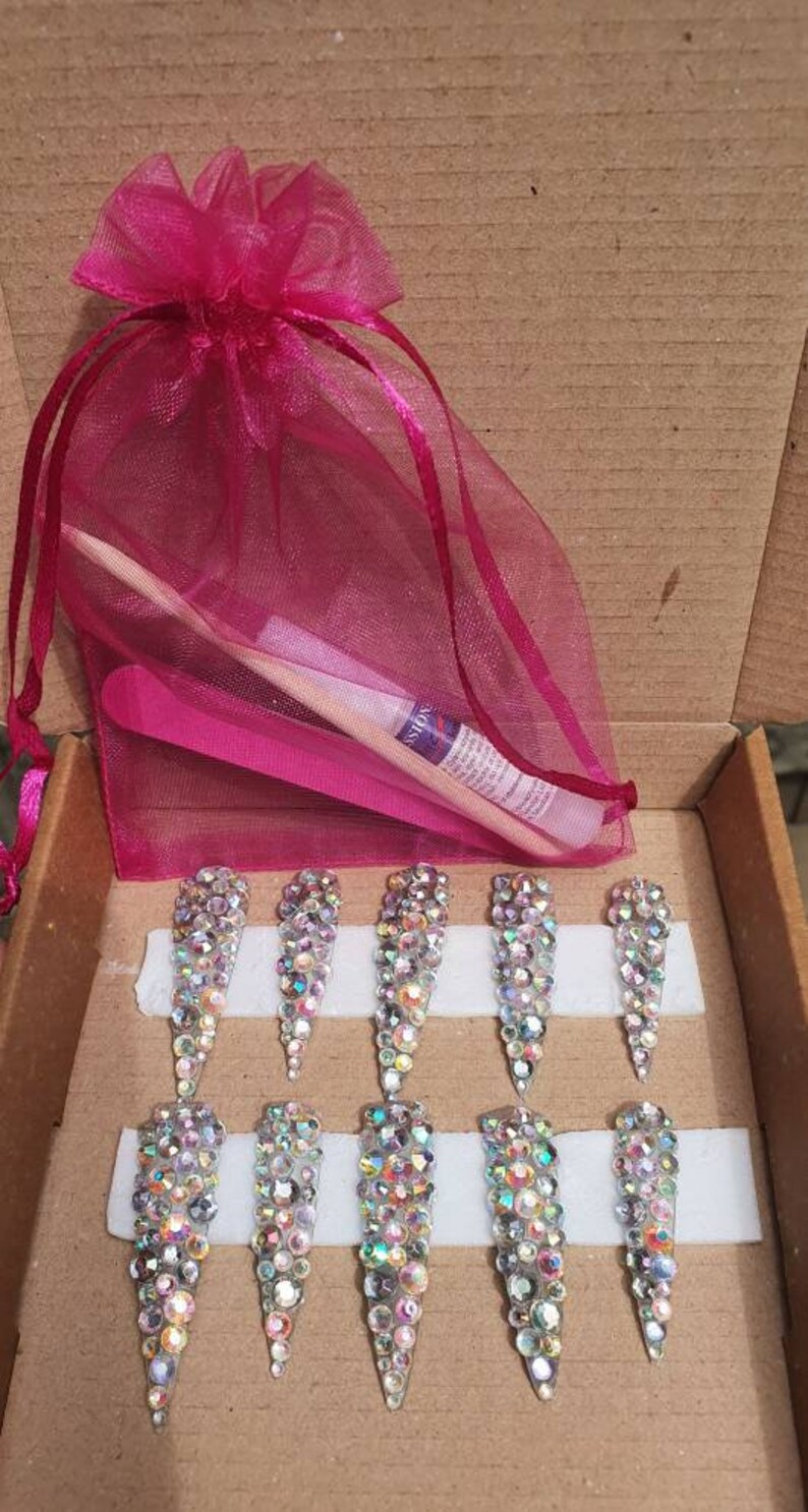 performer costume False nails 2 sets for 45 listing press on drag queen burlesque