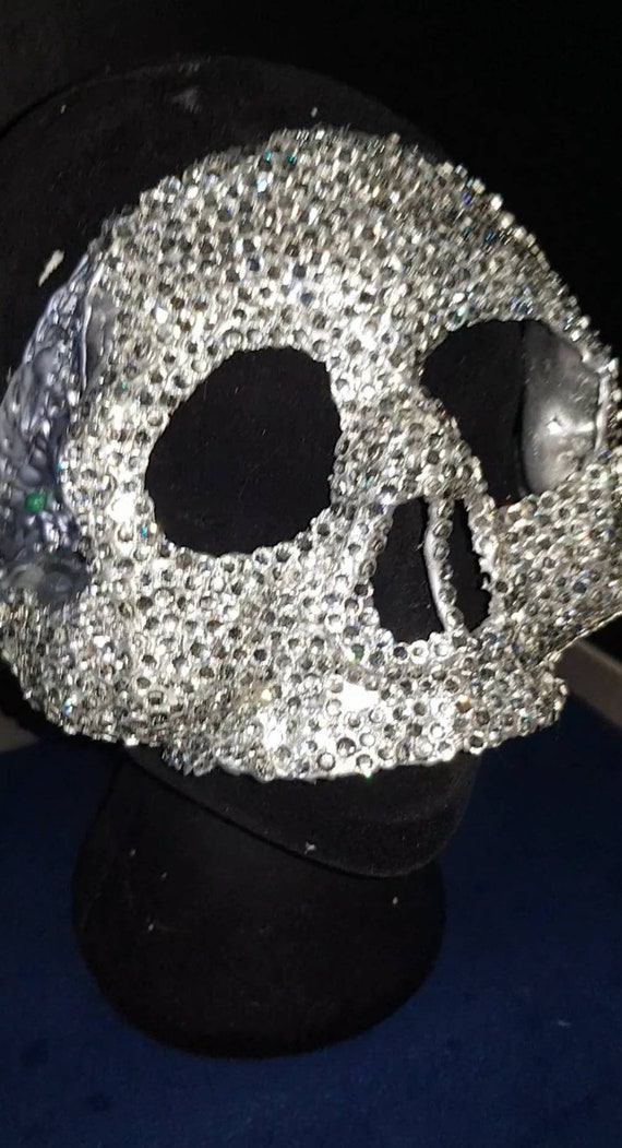 Mask Skull Masquerade Skull Diamante Bling Shiny Etsy