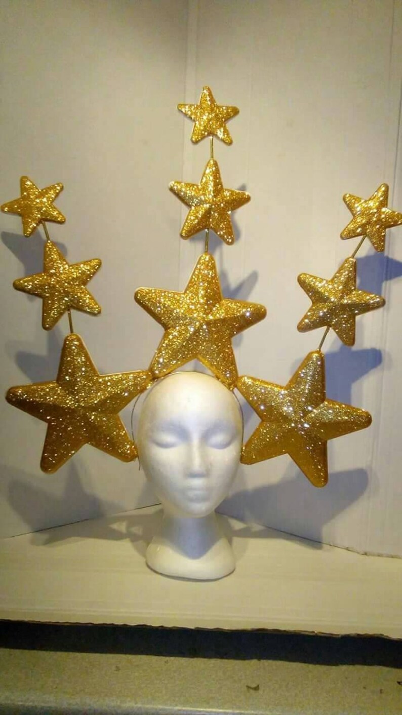 Glittering shooting star headdress headpiece showgirl Etsy