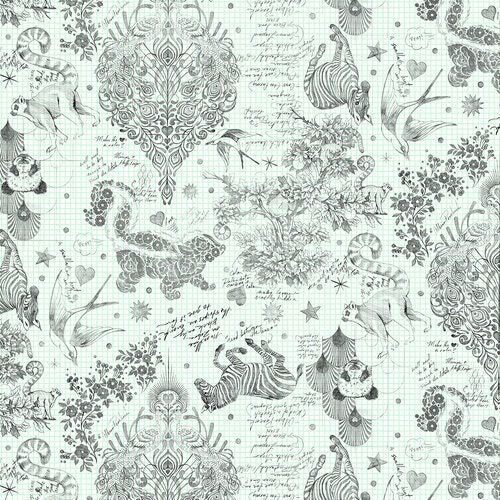 Tula Pink Sketchyr Linework WIDEBACK 108"  Half Yard/Yardage