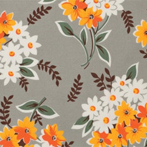 SALE Flea Market Fancy Bouquet in Gray by Denyse Schmidt for Free Spirit Fabric Fat Quarter