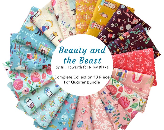 Beauty and the Beast by Jill Howarth for Riley Blake Fat Quarter Bundle ...