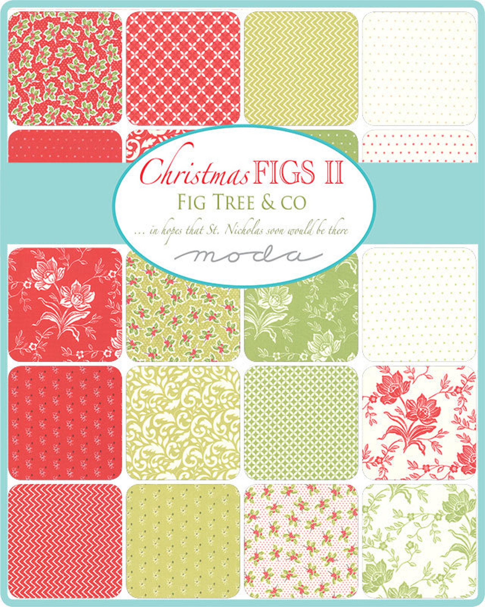 Christmas Figs II by Fig Tree Fabrics for Moda Jelly Roll Etsy