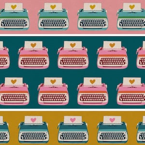 Darlings 2 Typewriters LINEN/COTTON Canvas by Ruby Star Society for Moda Fabrics Fat Quarter or Yardage You SELECT