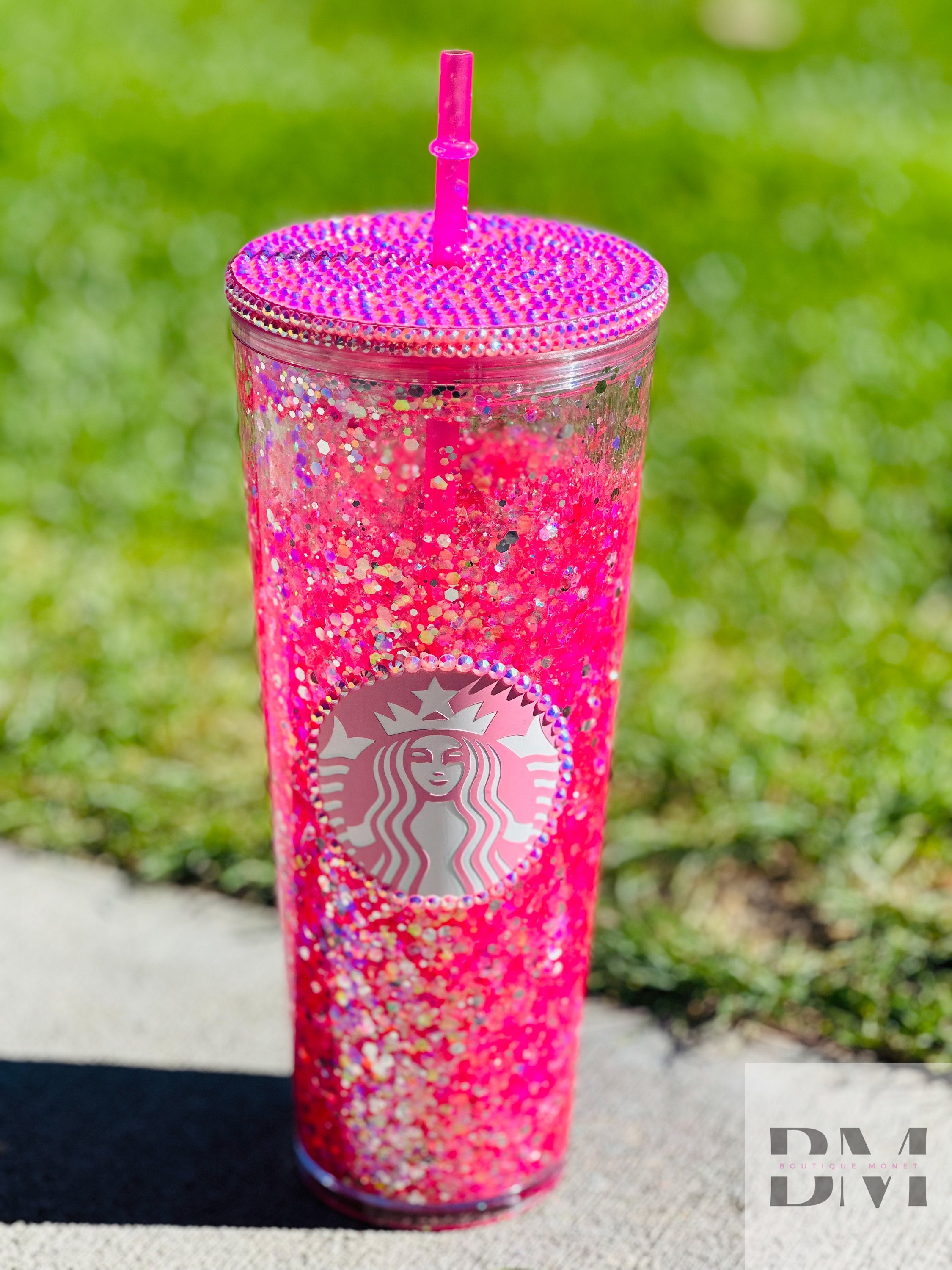 Starbucks Pink Glitter Yoda 20oz Skinny Tumbler — Starbucks Pink Glitter  Yoda 20oz Skinny Tumbler