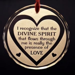 Divine Spirit Ornament - Etched Glass