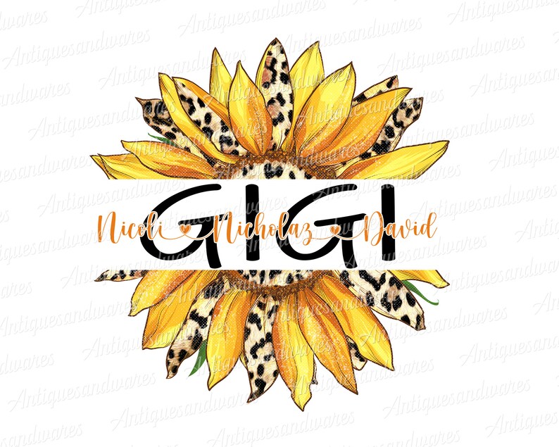 Download Personalized Split Sunflower Png Sunflower Gigi Png Gigi ...