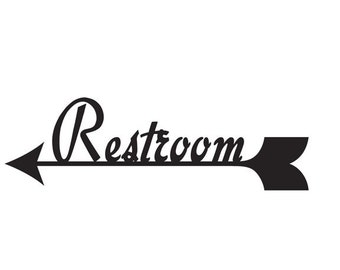 bathroom sign with arrow wall mounted more colors restroom sign left arrow arrow sign etsy bathroom sign with arrow wall mounted more colors restroom sign left arrow arrow sign etsy